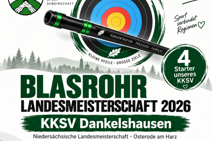 Vier KKSV-Starter bei der Landesmeisterschaft im Blasrohrsport